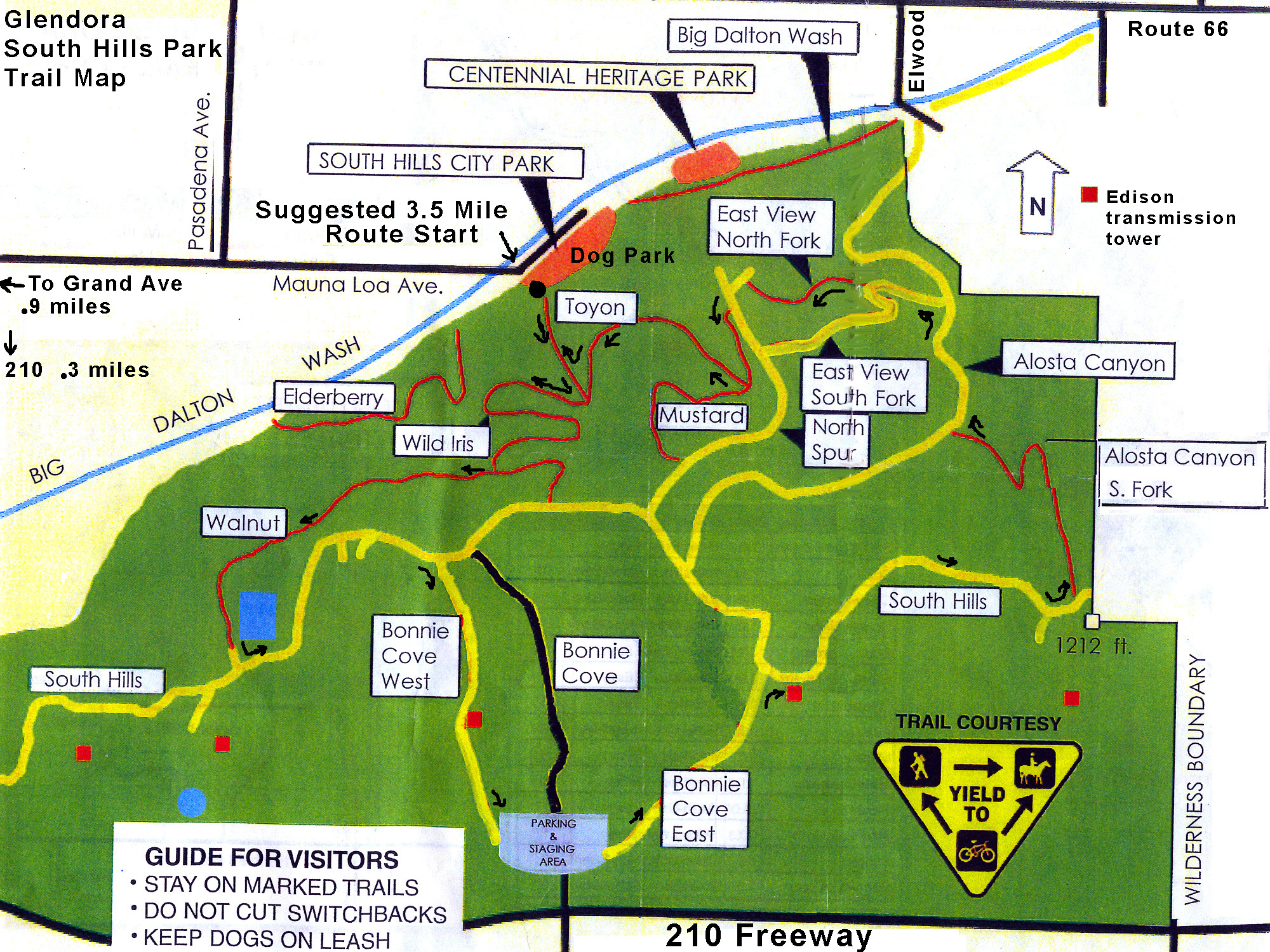 South Hills Trail Map.